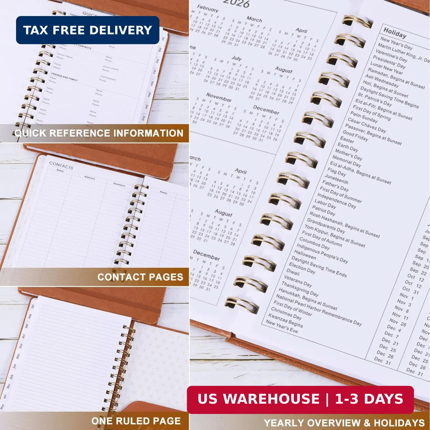 Planner 2026-2027 – Weekly & Monthly 2026-2027 Planner with Twin-Wire Binding, J