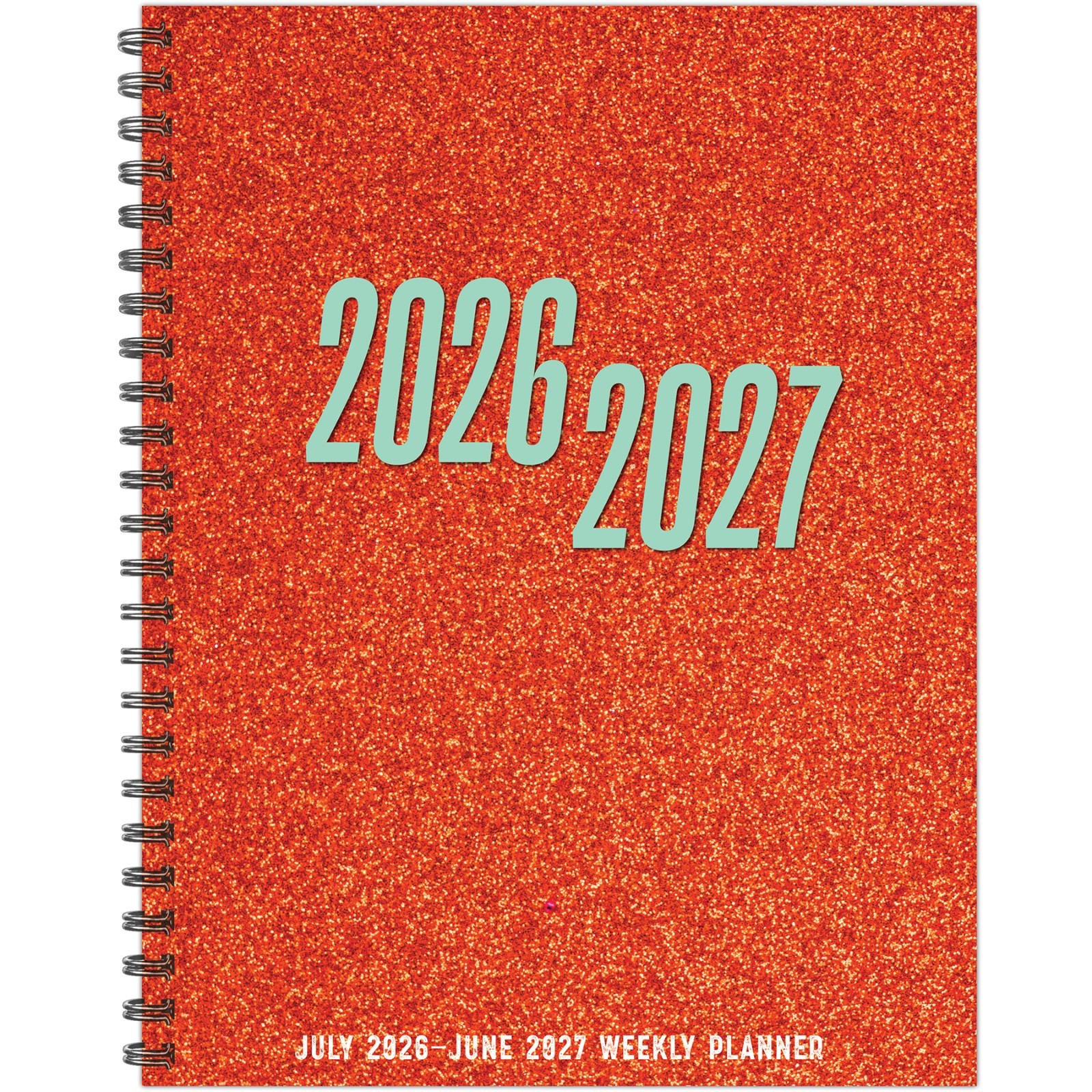 Swifty Sparkle Orange AY July 2026 – June 2027 8.5″x11″ Weekly Softcover Planner