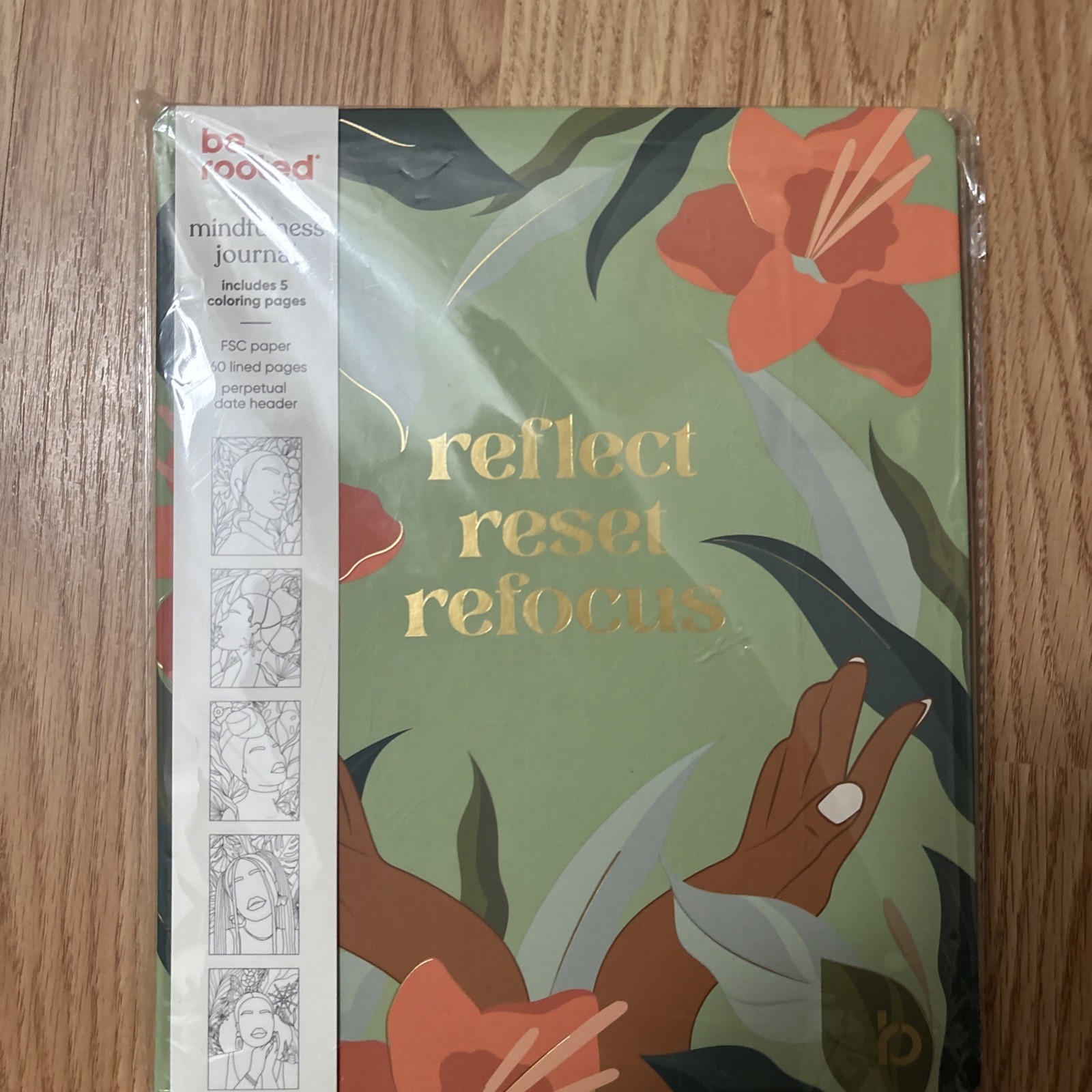 Be Rooted Mindfulness Journal With Coloring Pages Notebook Reflect Reset Refocus