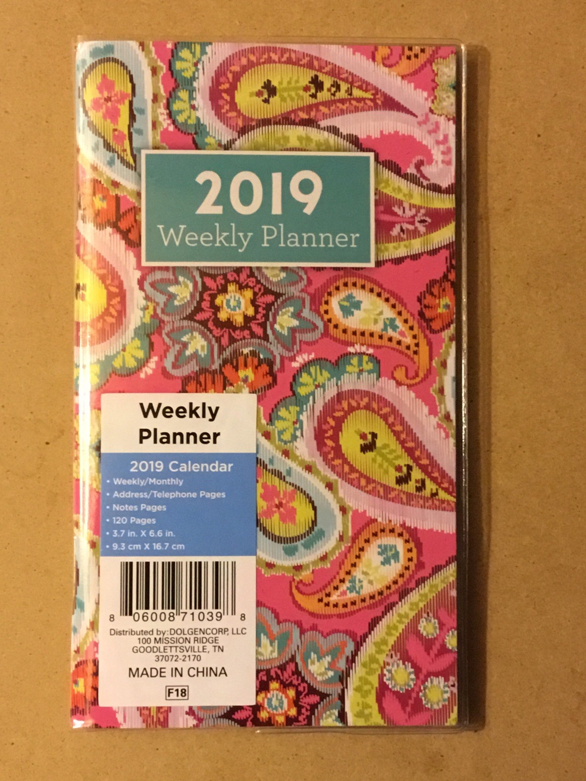 2019 Weekly Planner Calendar Organizer Agenda Pocket/Purse Size 6 3/4″ x 3 7/8″