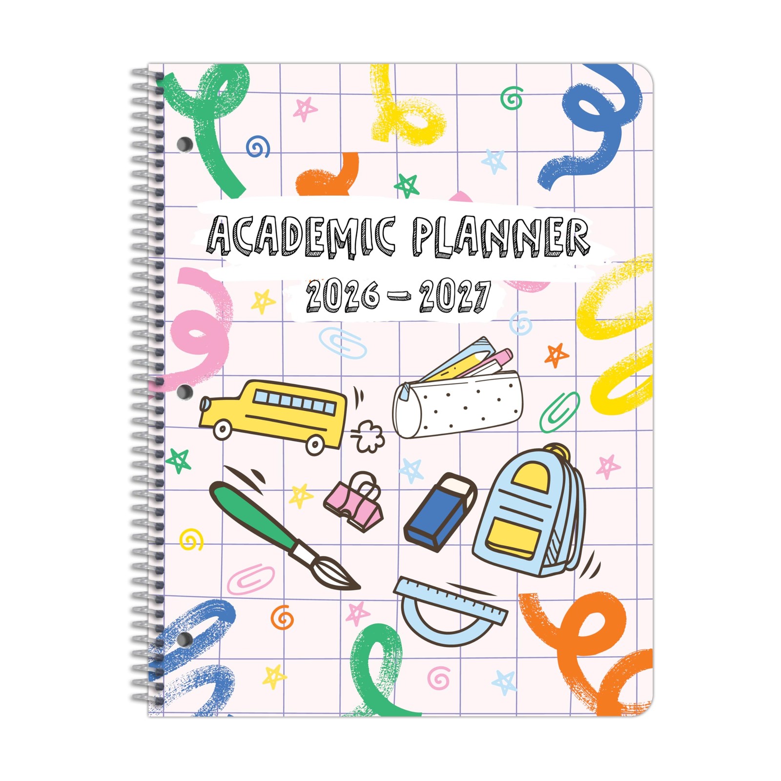 School Planner for Elementary Students 2026-27, Create, 8.5 8.5″ x 11″, Pink