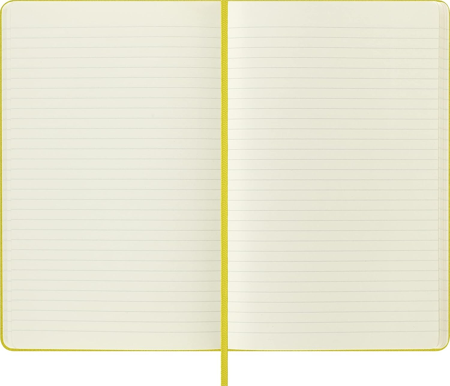 Moleskine YELLOW lined hardcover classic fabric notebook, Large 5 x 8.25 inches