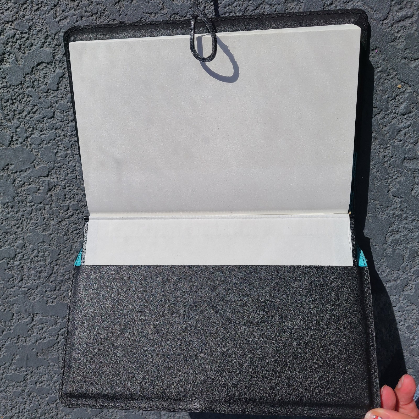 Oberon Design Leather Journal Planner “The Dreamer” Sky Blue / Aqua Blue 6″x9″