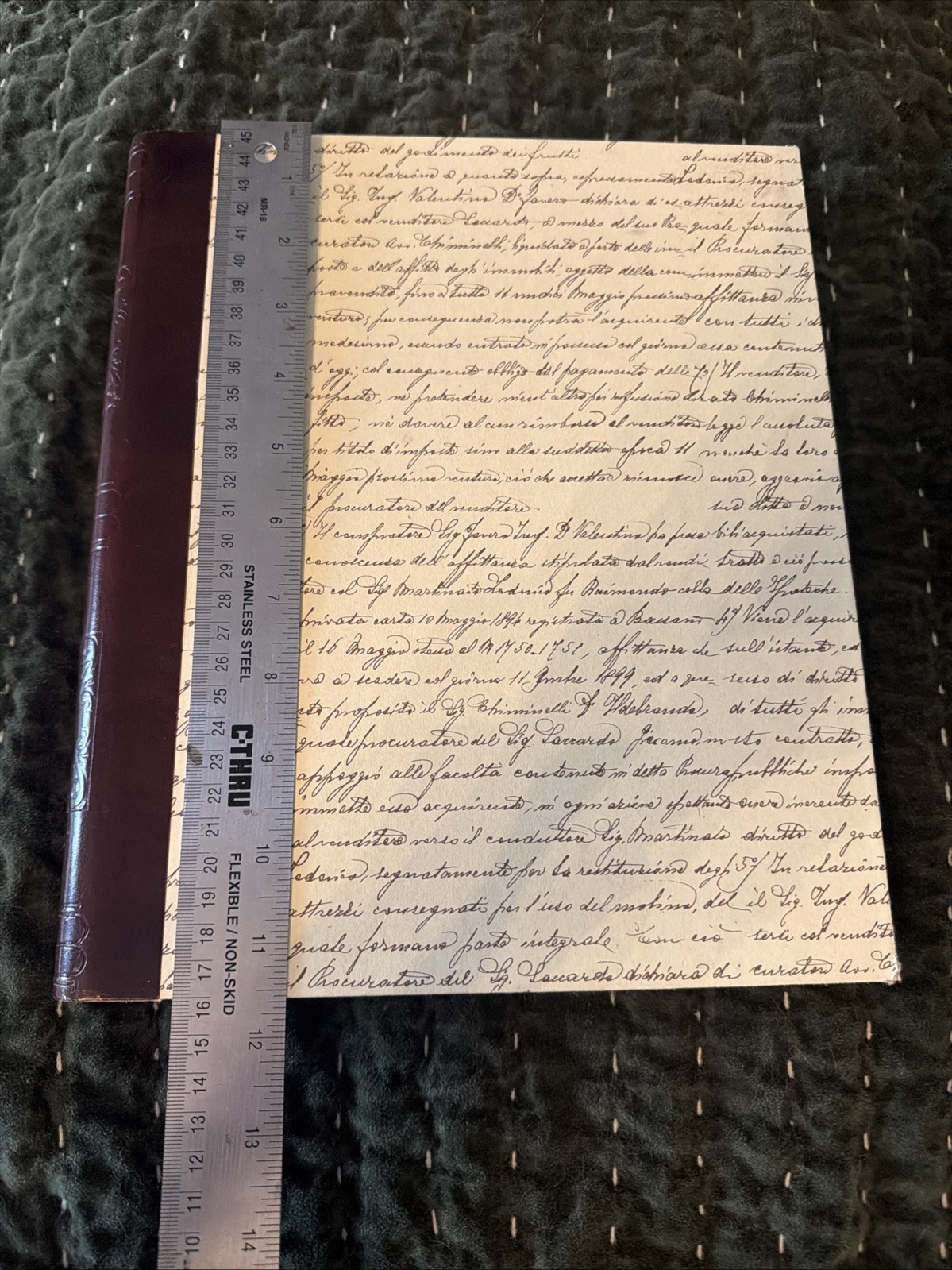 ITALIAN Leather Album Journal Jumbo 9 3/4″ x 12″ New G Bandinelli Italy Heirloom