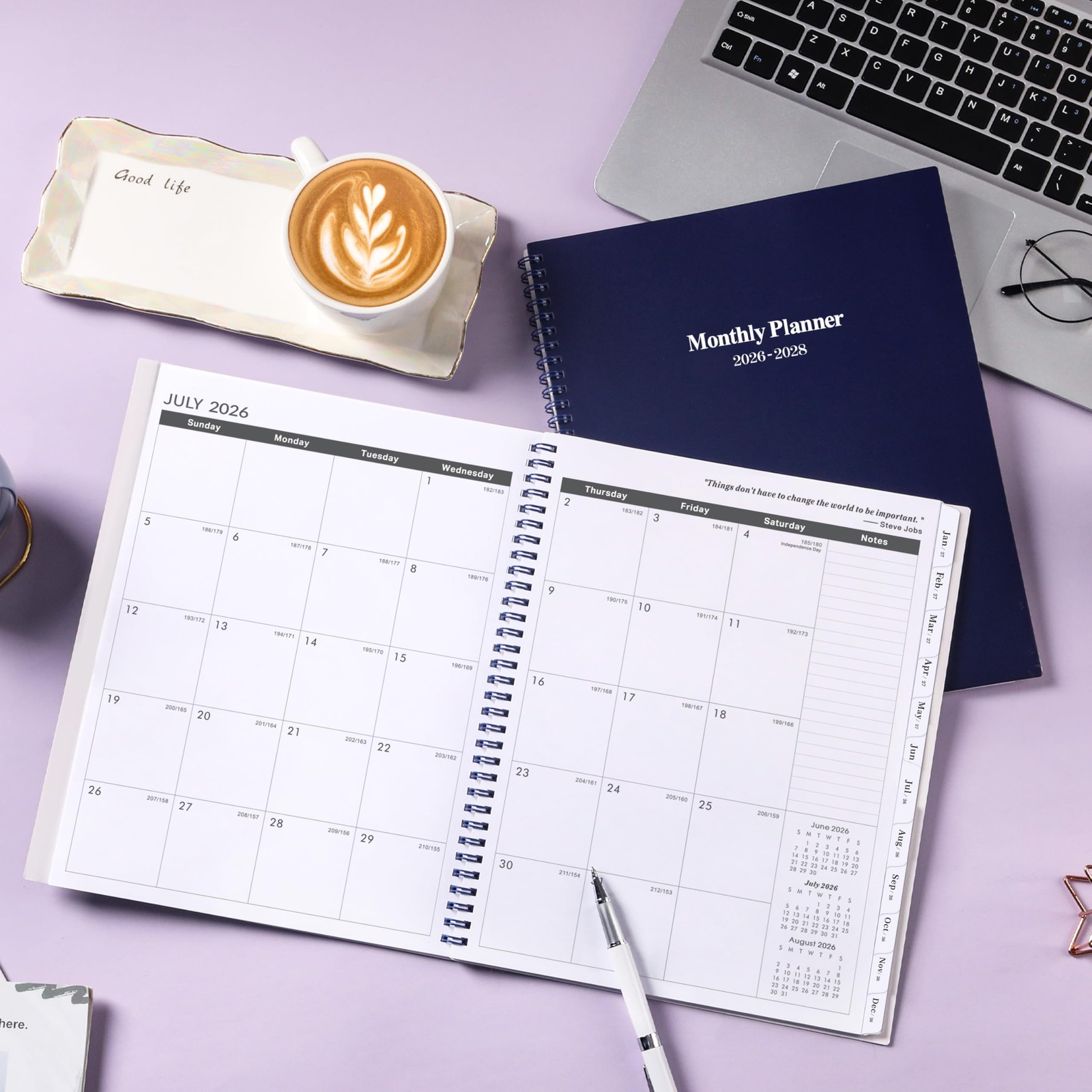 2026-2028 Monthly Planner – Monthly Calendar 2026-2028 with Two-Side Pocket, …