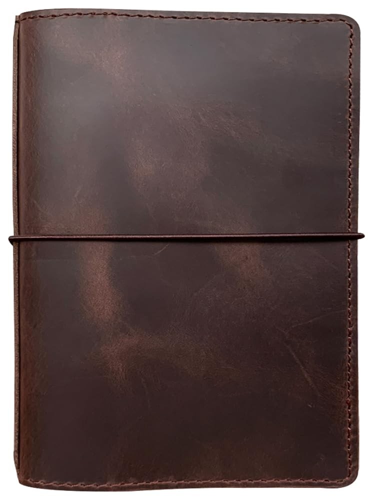 B6 Travelers Notebook Cover with Pockets, Card Slots, and Pen Holder – Dark