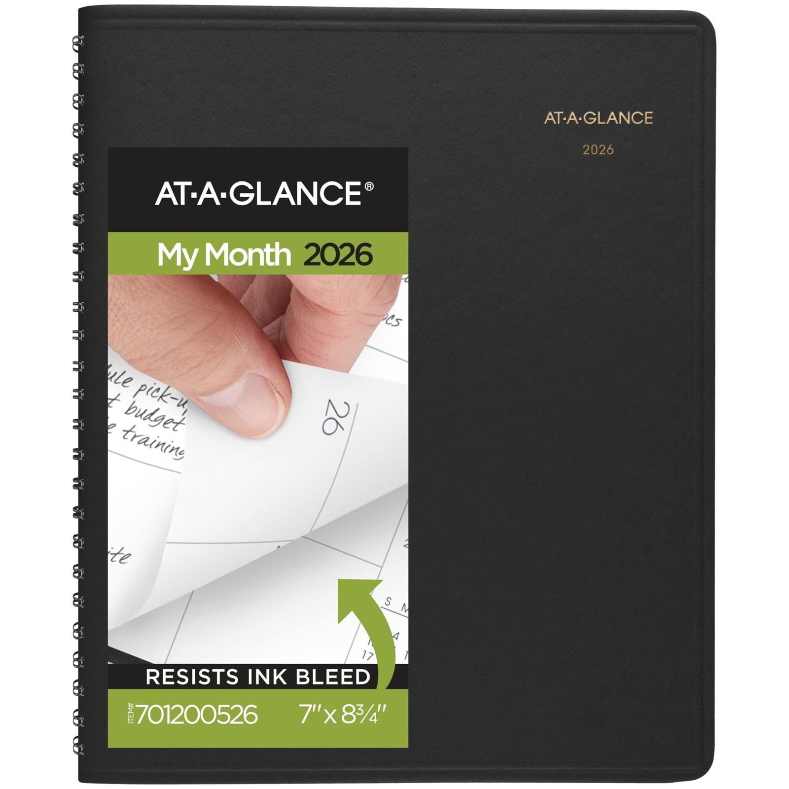 AT-A-GLANCE 2025 Planner, Monthly, 8″ x 12″, Large, DayMinder, Black