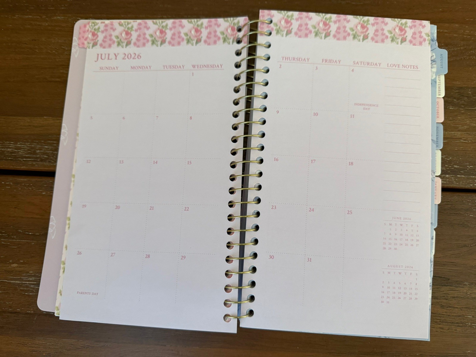 Yoobi Blue LoveShackFancy Weekly/Monthly Student Planner 2026-27 5×8 & Bow Pen