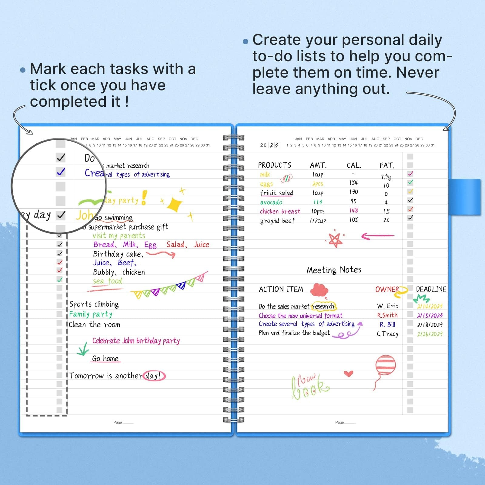 Regolden-Book To Do List Notebook, Daily Planner for Work, Project Tasks &