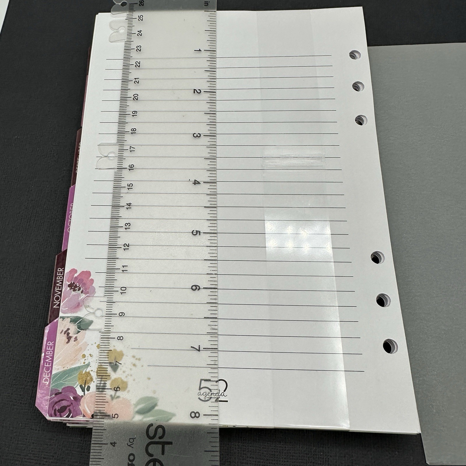 The Paper Studio Agenda 52 Planner Inserts 12 Month 6 Ring Floral 5.75×8.25