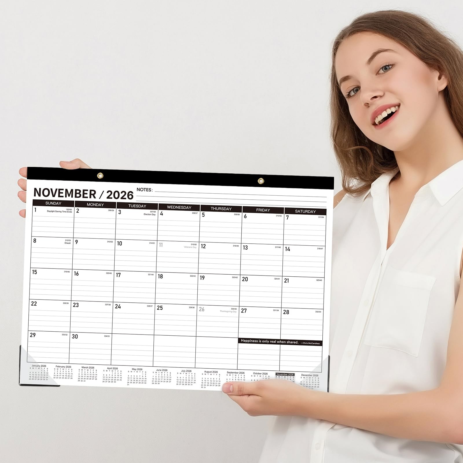 Desk Calendar 2026-2027 – JUL. 2026 – DEC 2027, 18 17″ x 12″, Multicolored