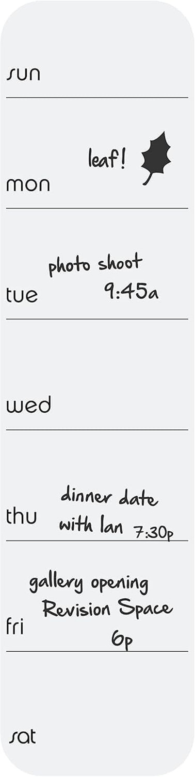 3.5 X 14 Inch Frameless Peel and Stick Dry Erase Weekly Planner for Office, Home