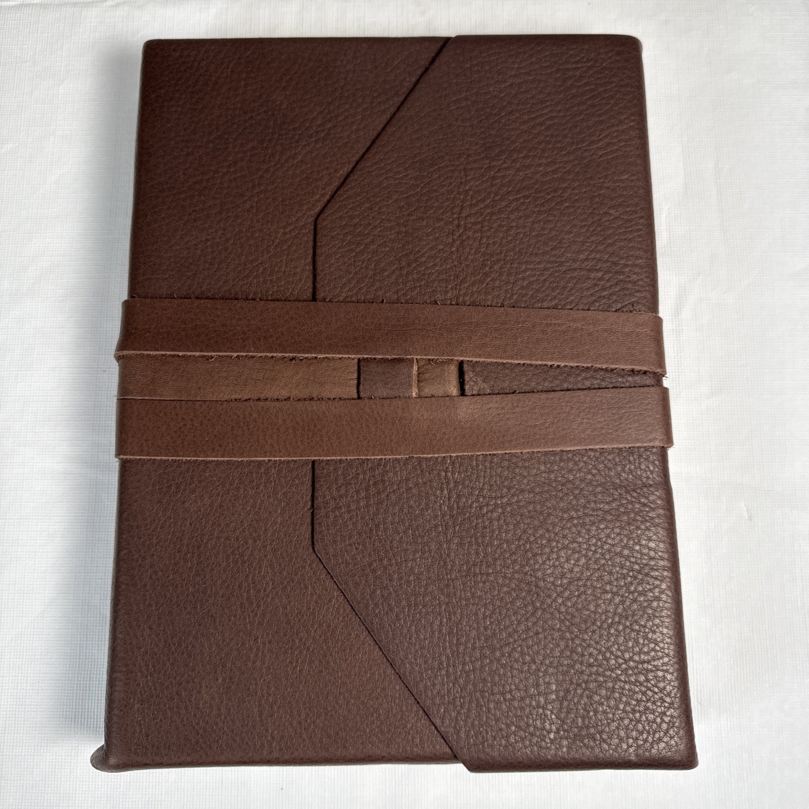 Tan Leather Tie Journal, Barnes & Noble, Made In Italy, Brand New!