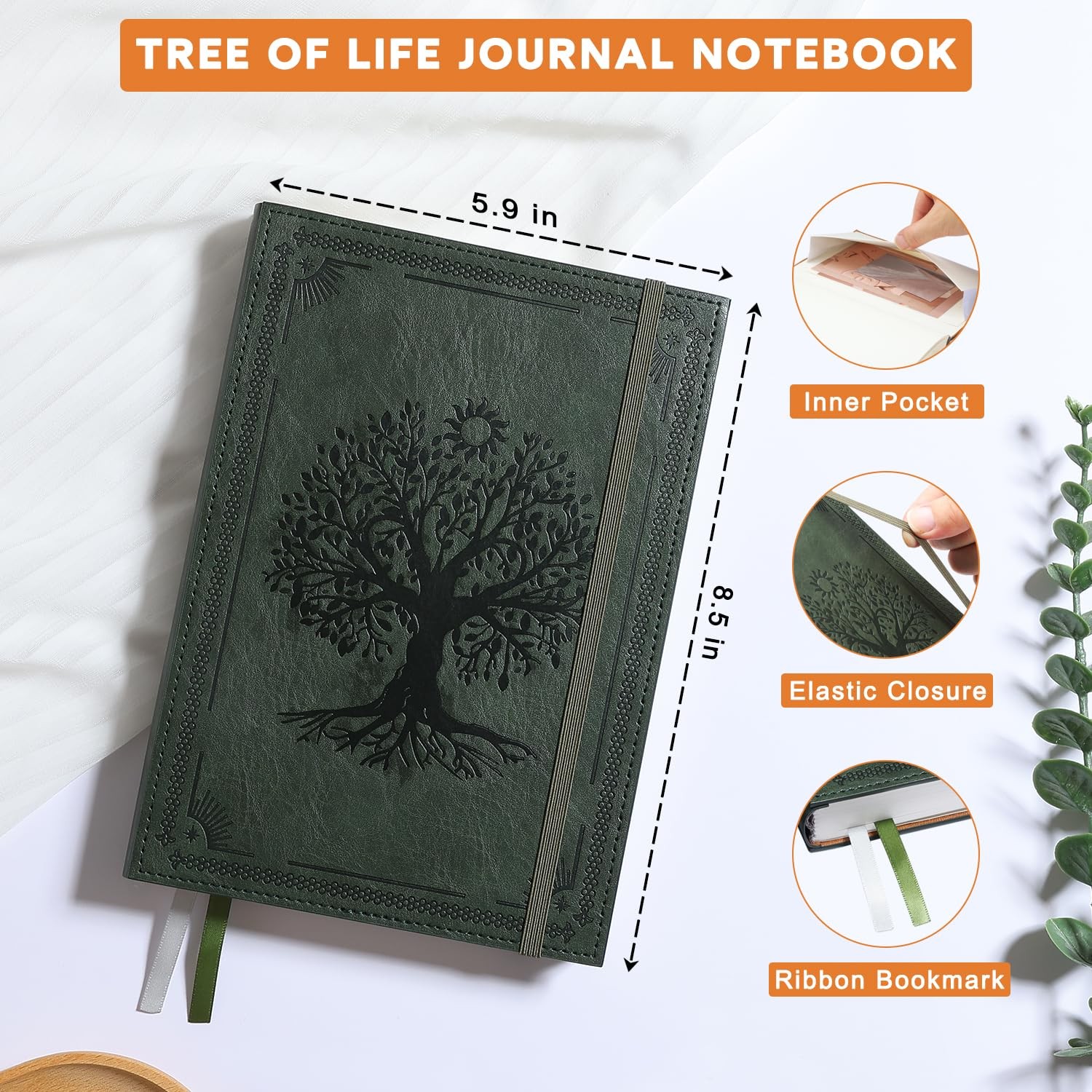 Leather Journal Notebook A5 Notepad , 280 Pages Mens Journal College Ruled fo…
