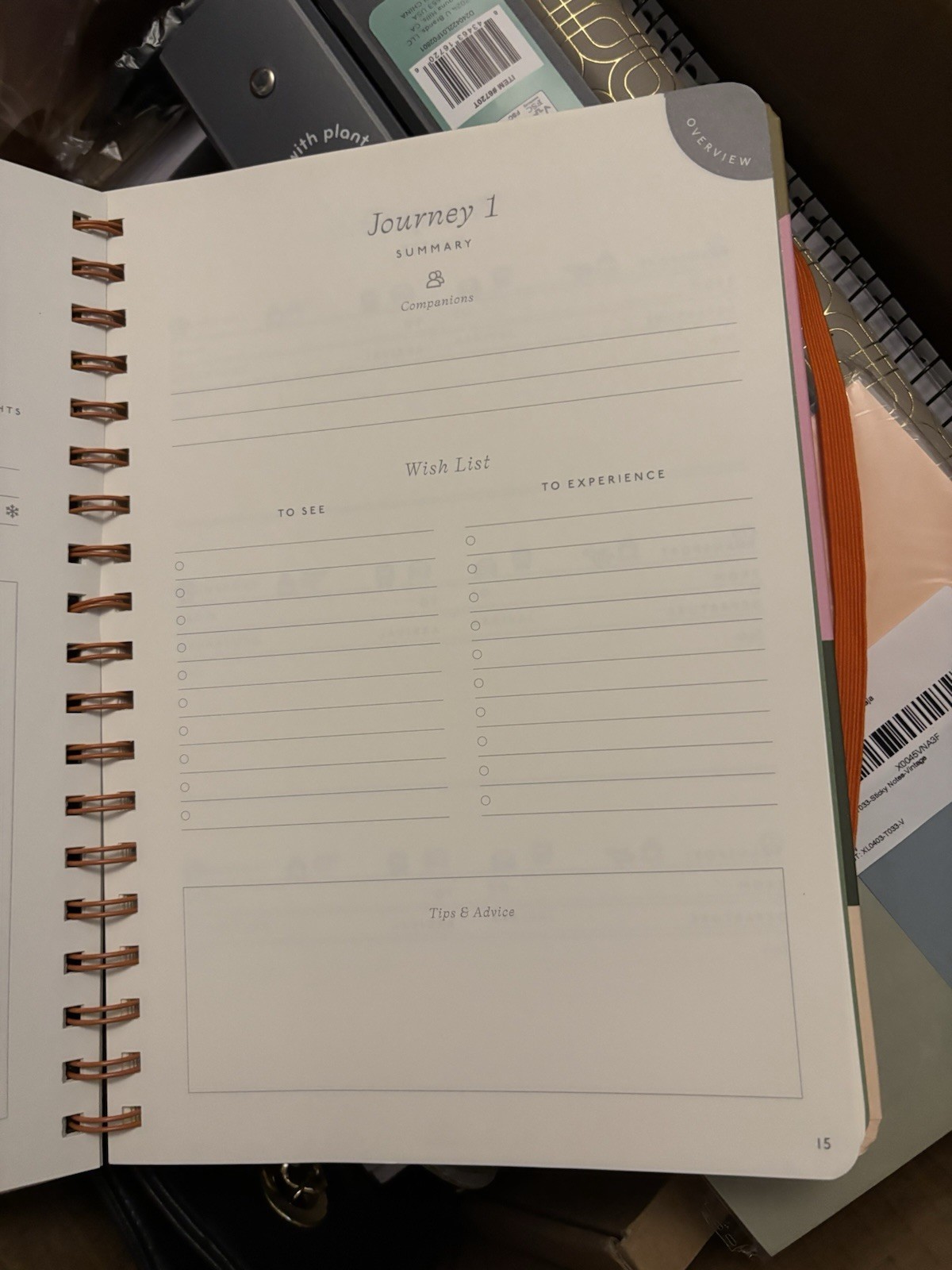 Papier Travel Journal Spiral Bound Hardcover “My Adventures” Journey