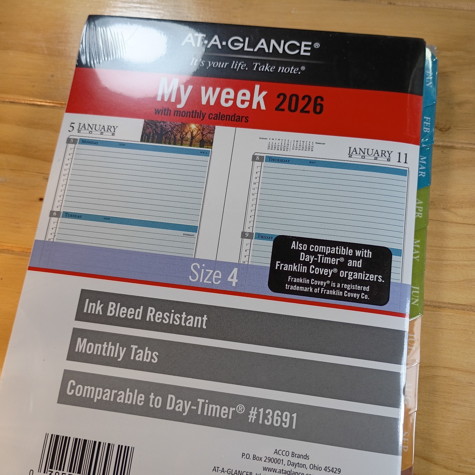 AT-A-GLANCE My Week 2026 Size 4 With Monthly Calendars Item #281-285Y New
