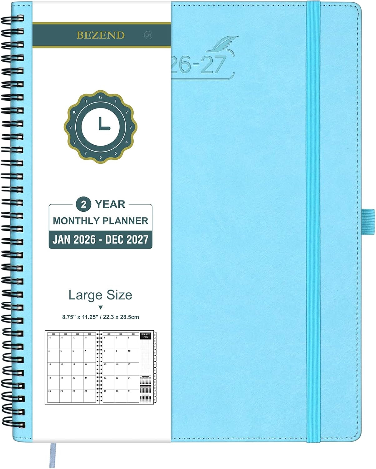 Pocket Monthly Planner 2026-2027 (3.5″ X 6.5″) 2 Year Calendar Book for Purse wi