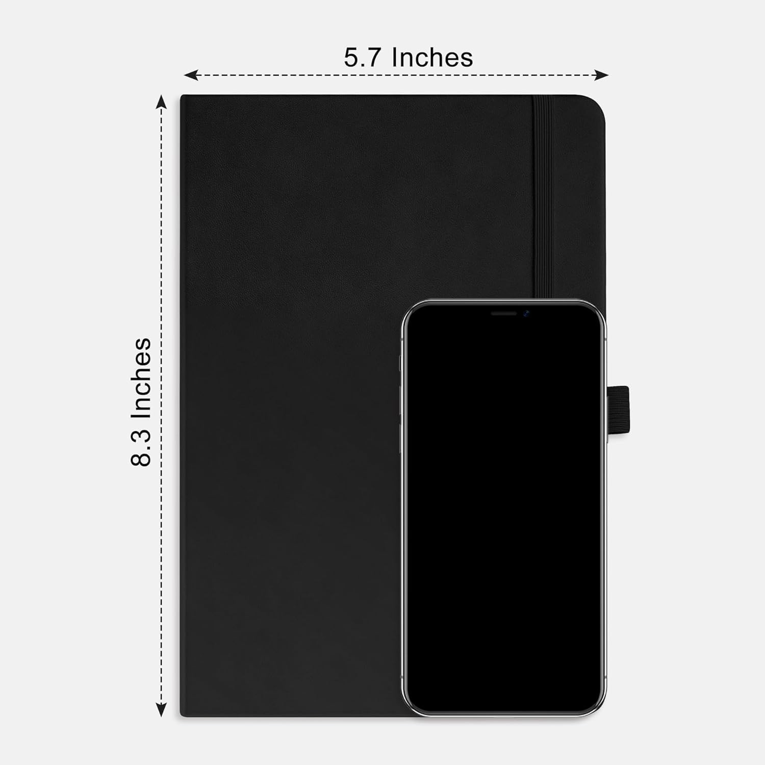 Dotted Journal Notebook, 192 Pages, A5 Medium Size (5.7” X 8.3”), Leather Hard