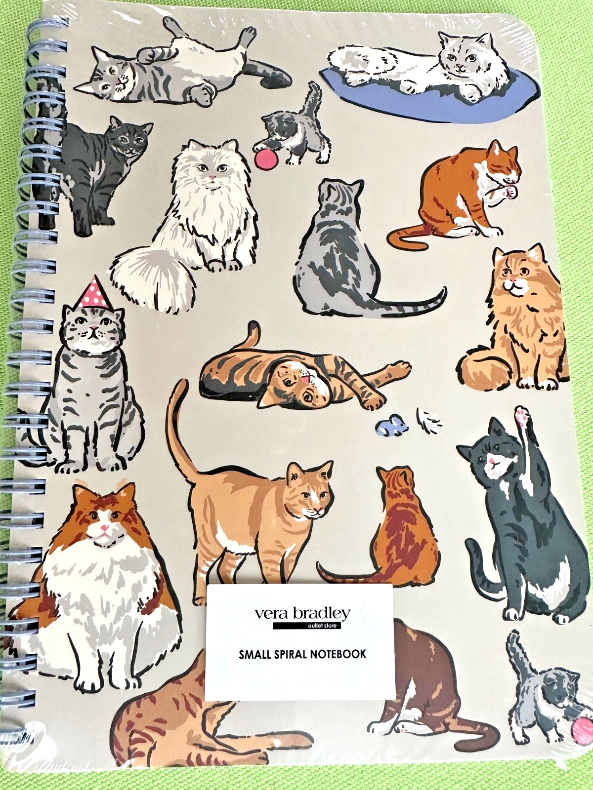 VERA BRADLEY A CAT’S LIFE SMALL SPIRAL NOTEBOOK:NWT CATS