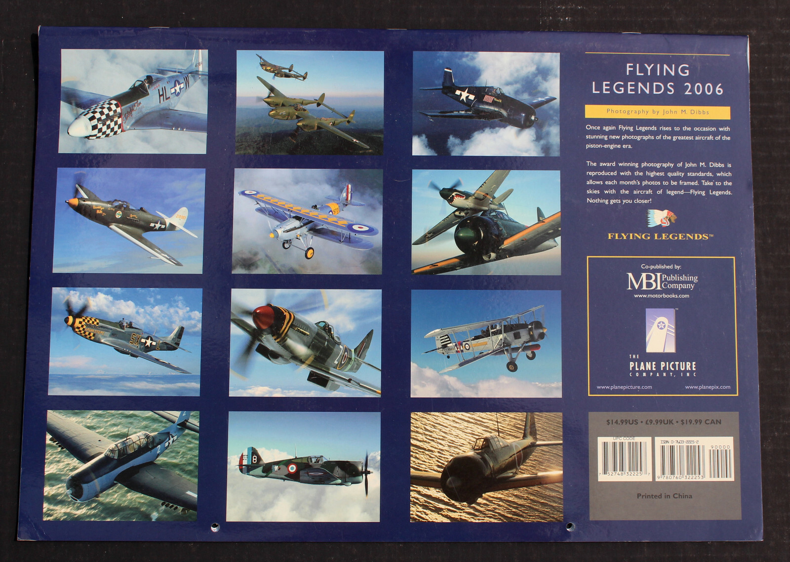 2004-2006 GOLDEN AGE OF FLIGHT-FLYING LEGENDS Wall Calendar MILITARY ARIRPLANES