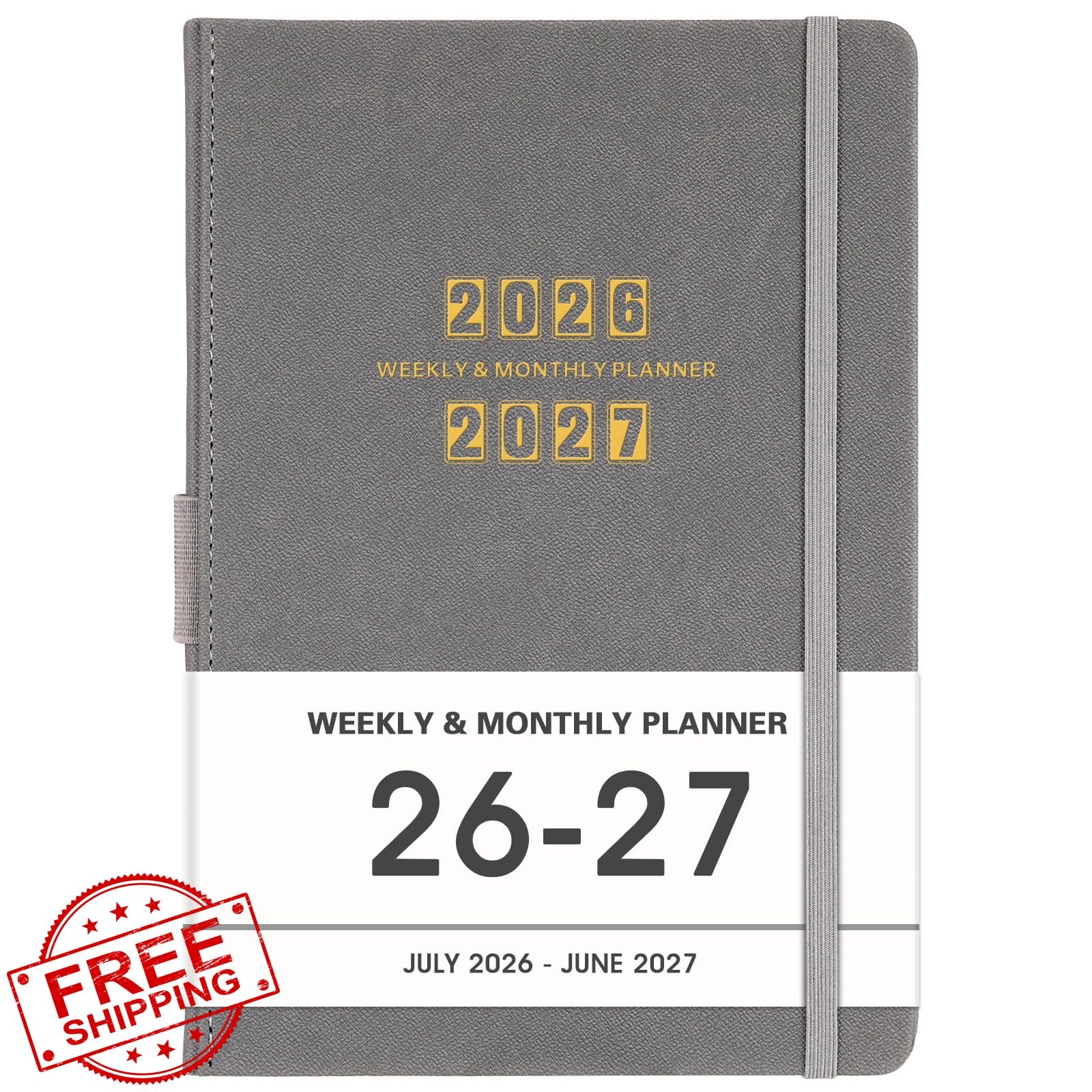Artfan Planner 2026-2027 Grey Weekly Monthly