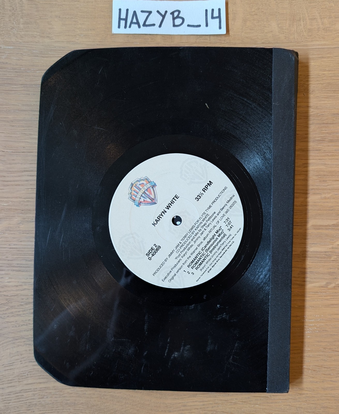 Vinyl Record Journal Notebook Recycled LP Cover Lined Paper Gift Music Lover