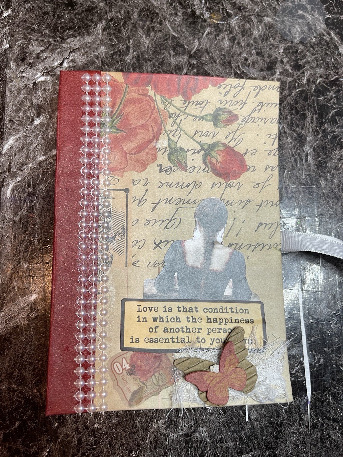 6×5 Handmade journal, Music themed, Perfect for junk or art journaling