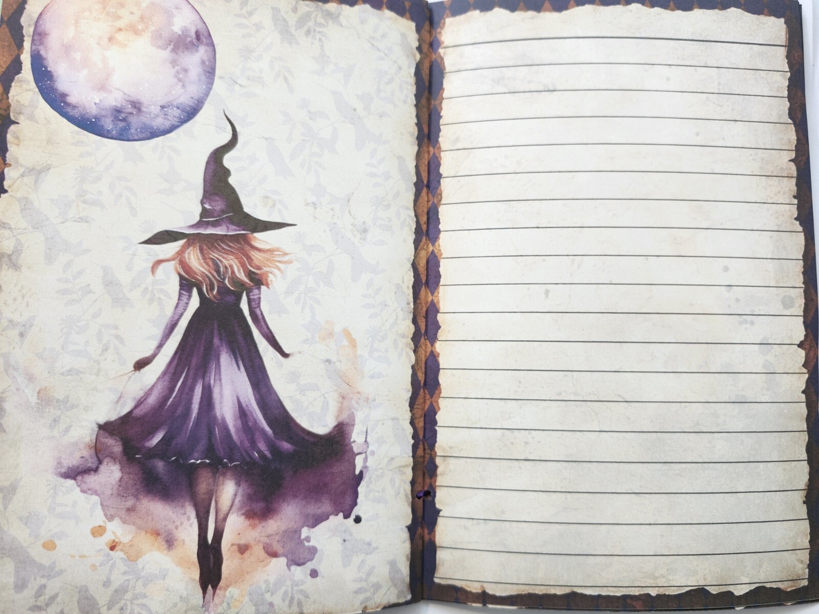 Junk Journal Booklet “VINTAGE HALLOWEEN” HANDMADE Cards, Pockets, LG 9X6 40PGS