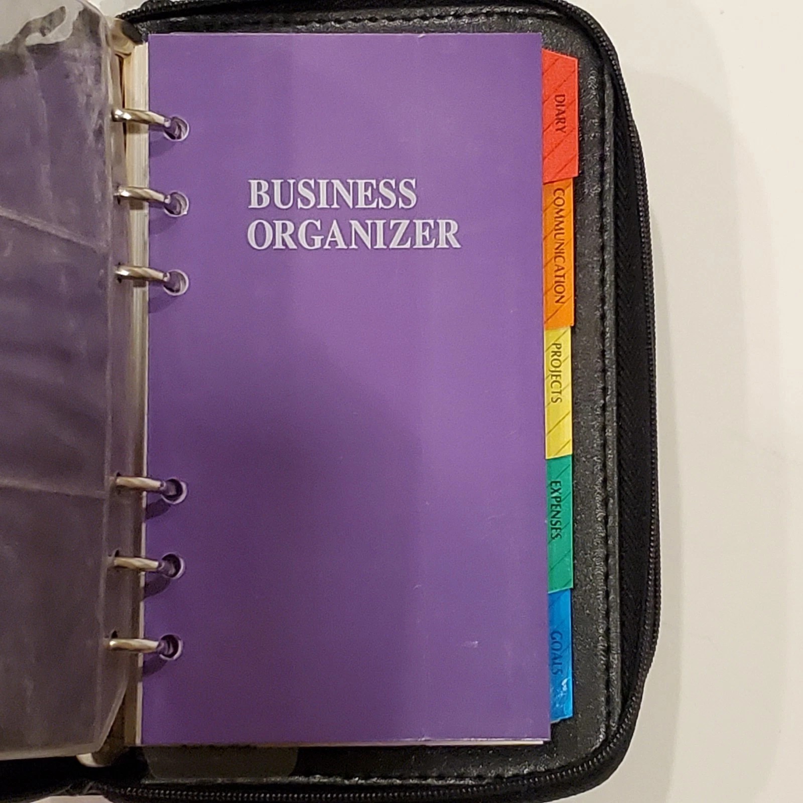 Maxim Collection Planner Organizer Calendar Black Calculator Card Holder Zipper