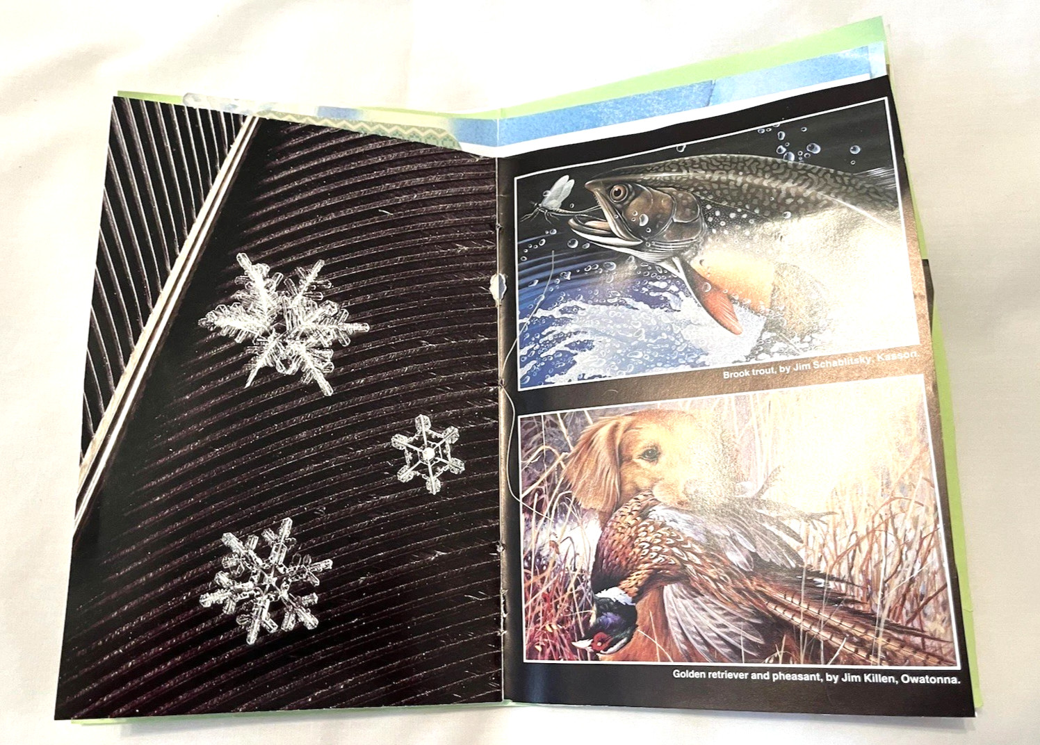 Junk Journal Winter Xmas Theme 6×9″ Handmade Paper Ephemera, Embellished Tassel