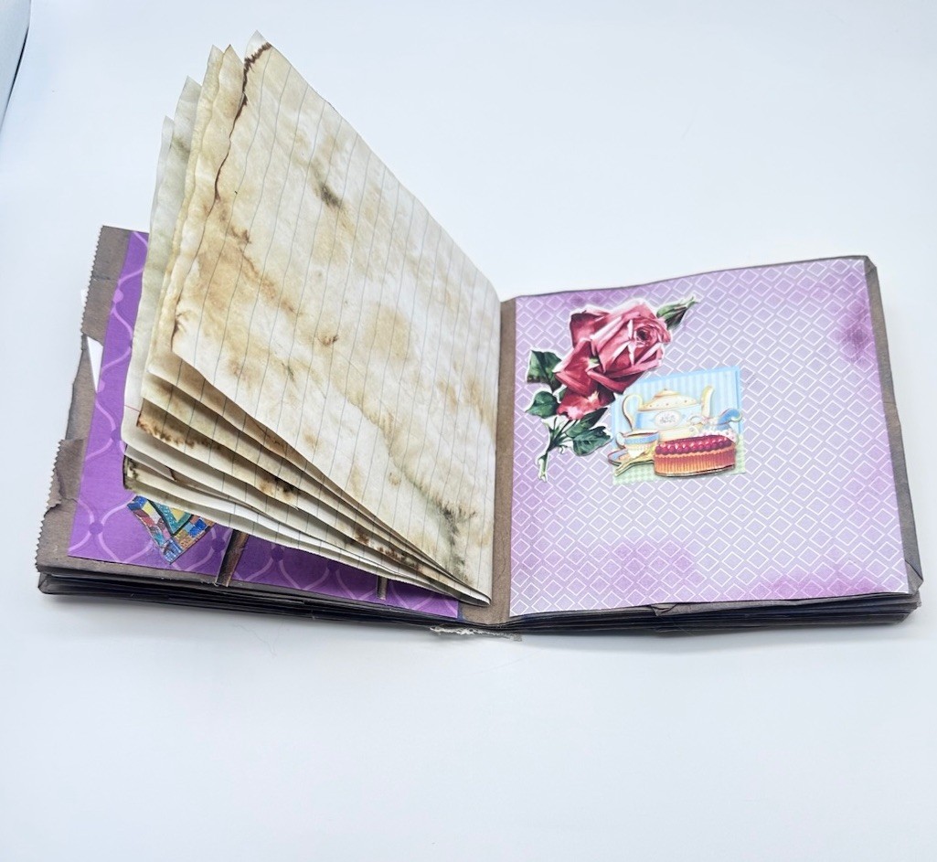 Junk Journal Cheers Themed 6×5 Inches With Coffee Dyed Paper