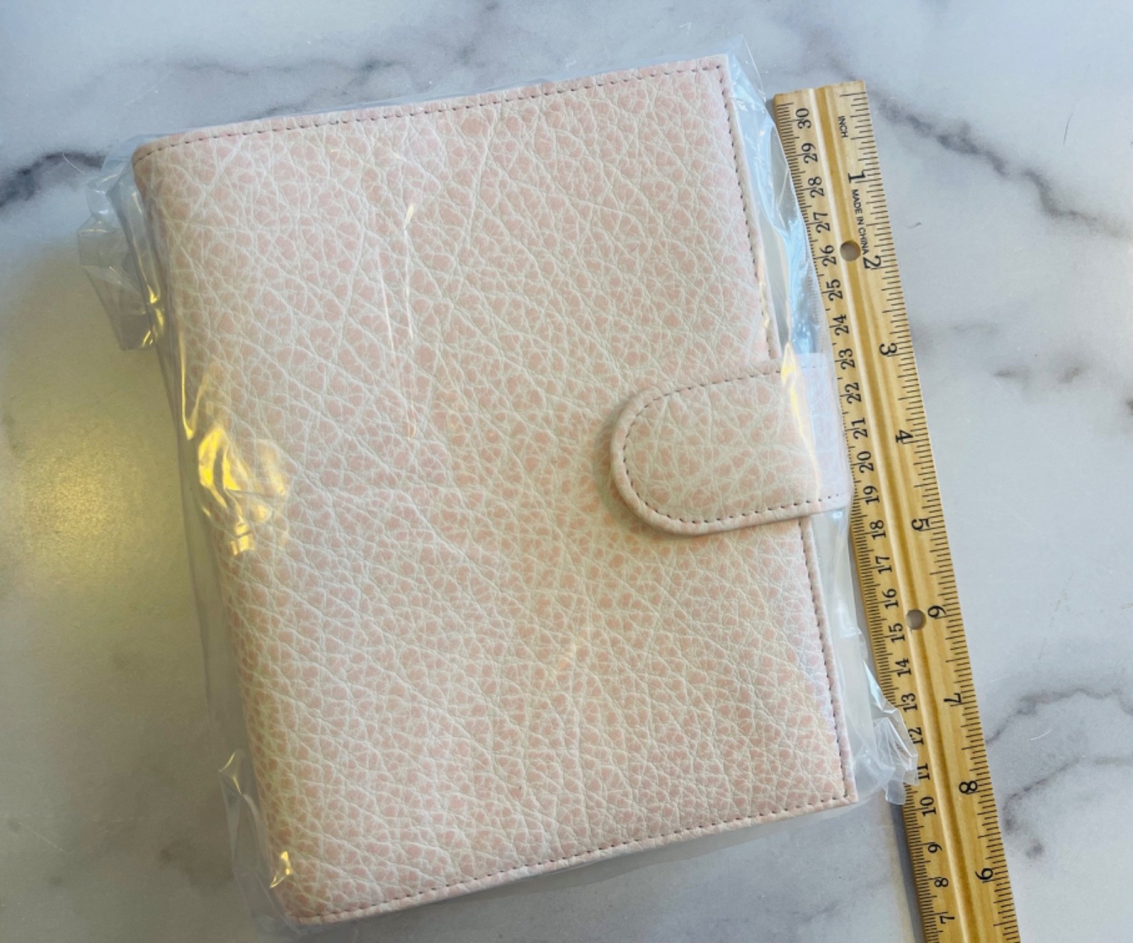 Van Der Spek TM Standard 30mm ring Leather planner -RARE TM Rose-New in box (A6)