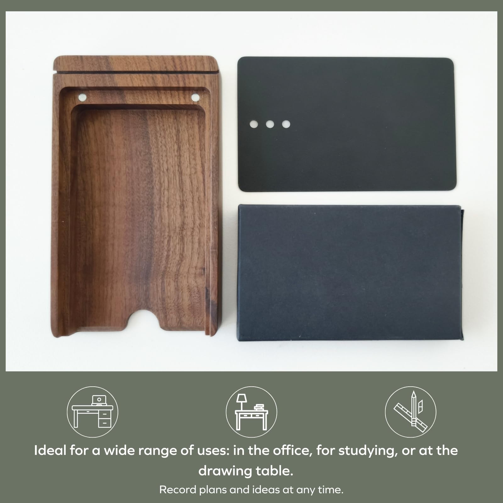 Daily To Do List Planner with Walnut Stand – 100 Undated Cards for Enhanced Prod