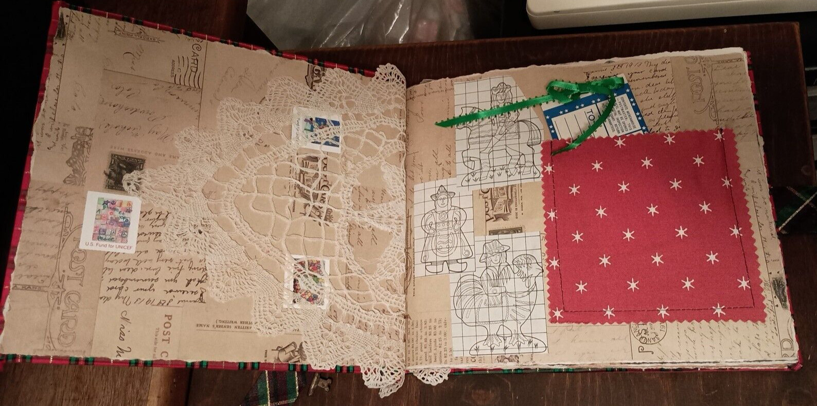 Handmade Christmas Junk Journal True Vintage Ephemera10″ x 8.5″ Photo Art
