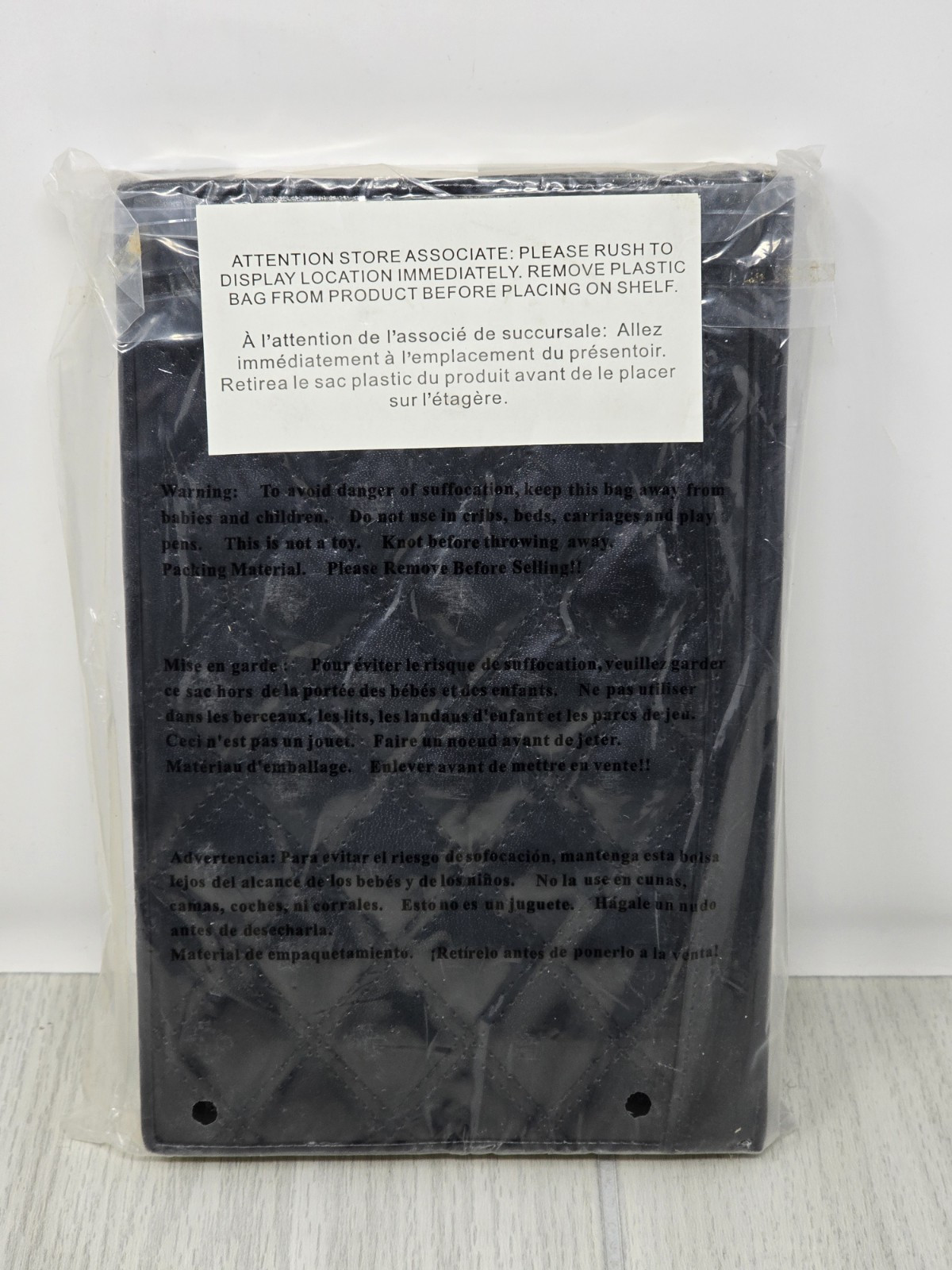 NEW M By Staples Journal, 8 1/2″ x 5 1/2″, Black Quilted Genuine Leather Cover