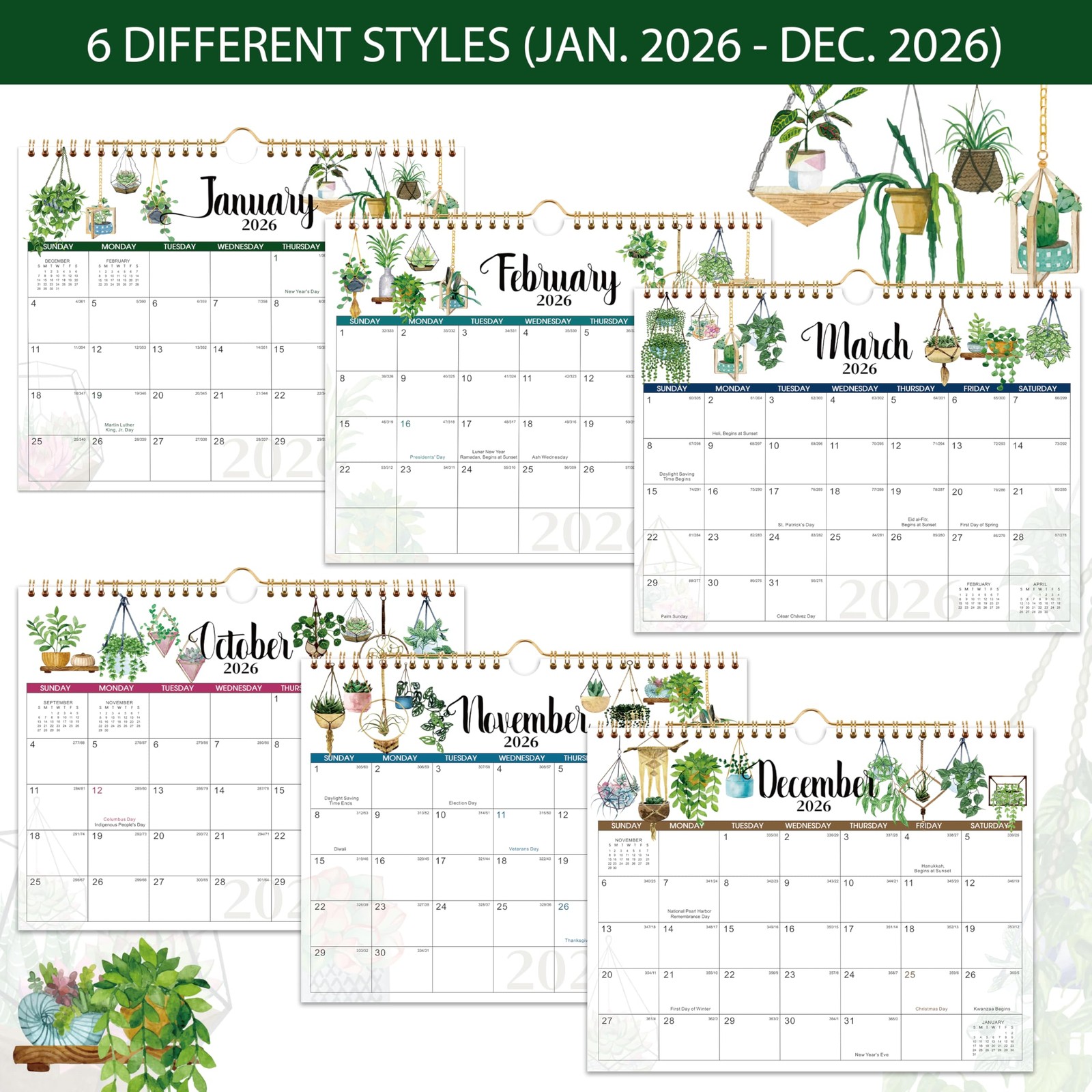 2026 Wall Calendar – 2026 Calendar, 12 Months 2026 from Jan. -…