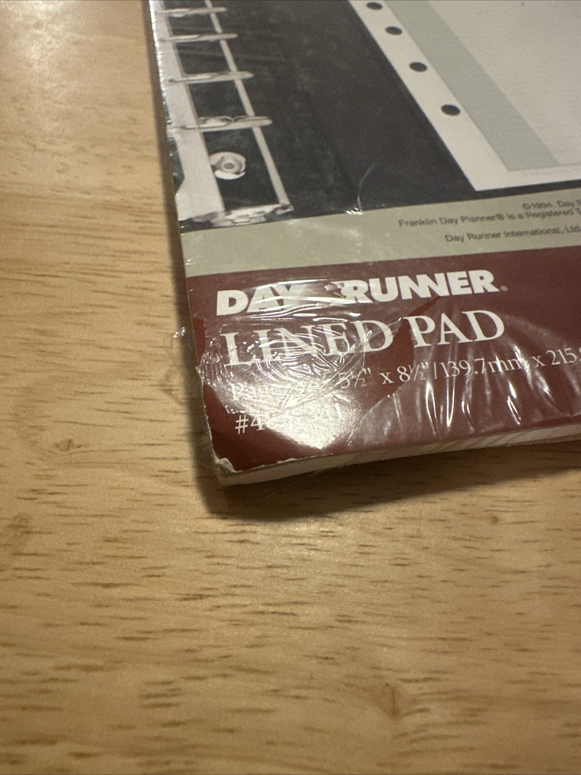 Day Runner Lined Pad 5½” × 8½” 30 Sheets 7 Ring 483-341 Vtg 1994 NIP Pro System