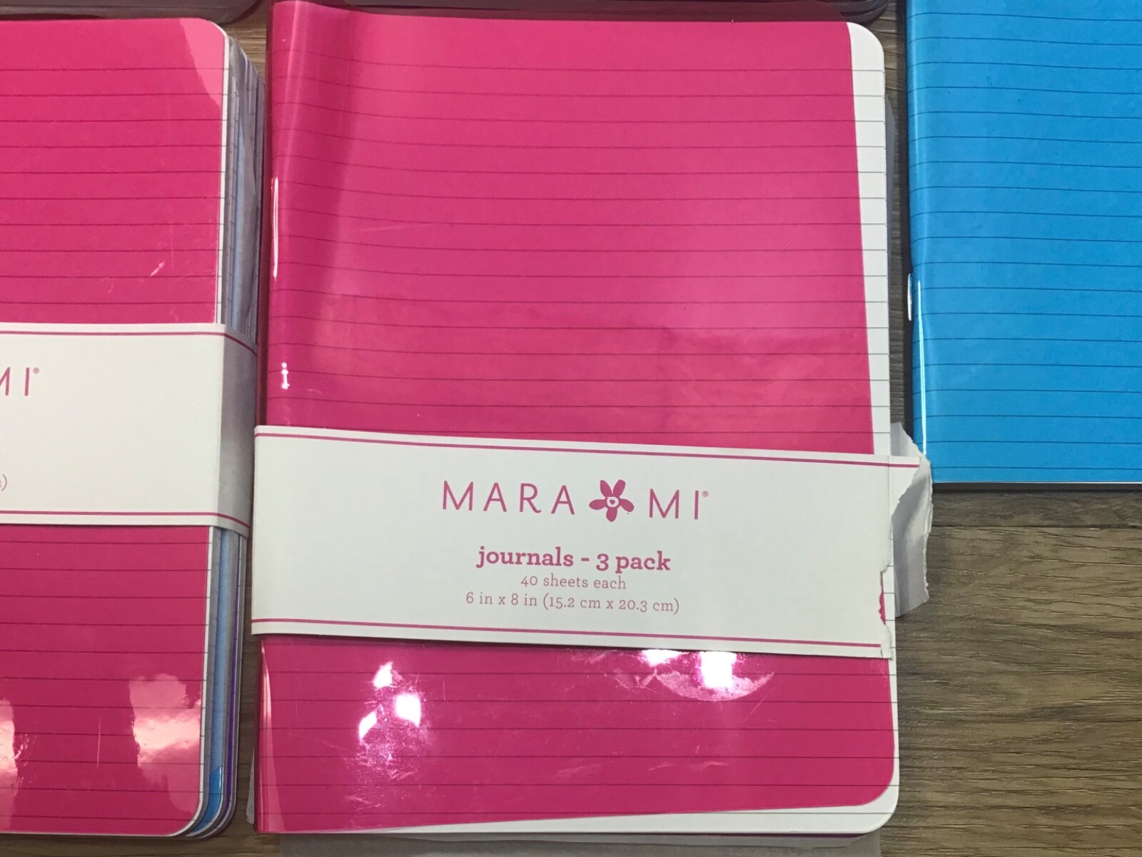 Mara Mi 3-pc X4 +1 Journals 40-sheet each 6”X8” Ruled Notebooks **WEAR**