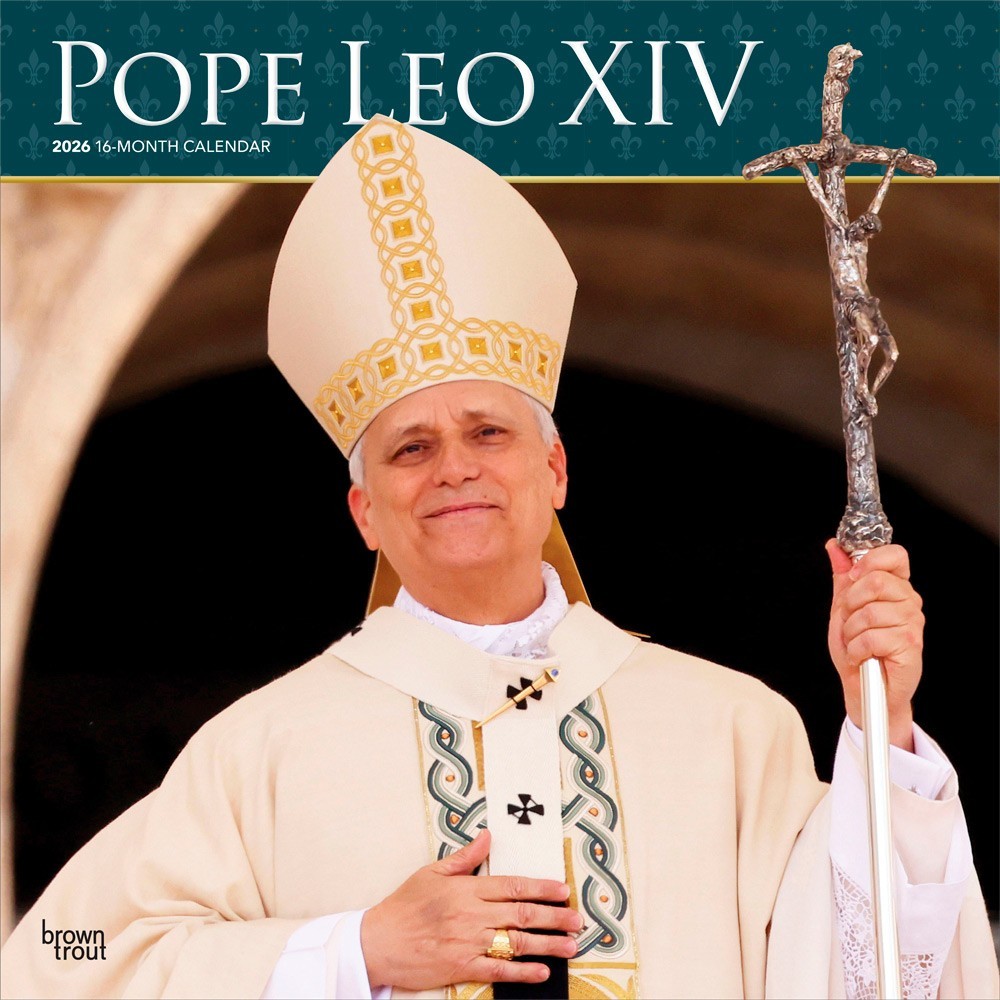 Pope Leo XIV | 2026 12×24″ (Hanging) Monthly Square Wall Calendar