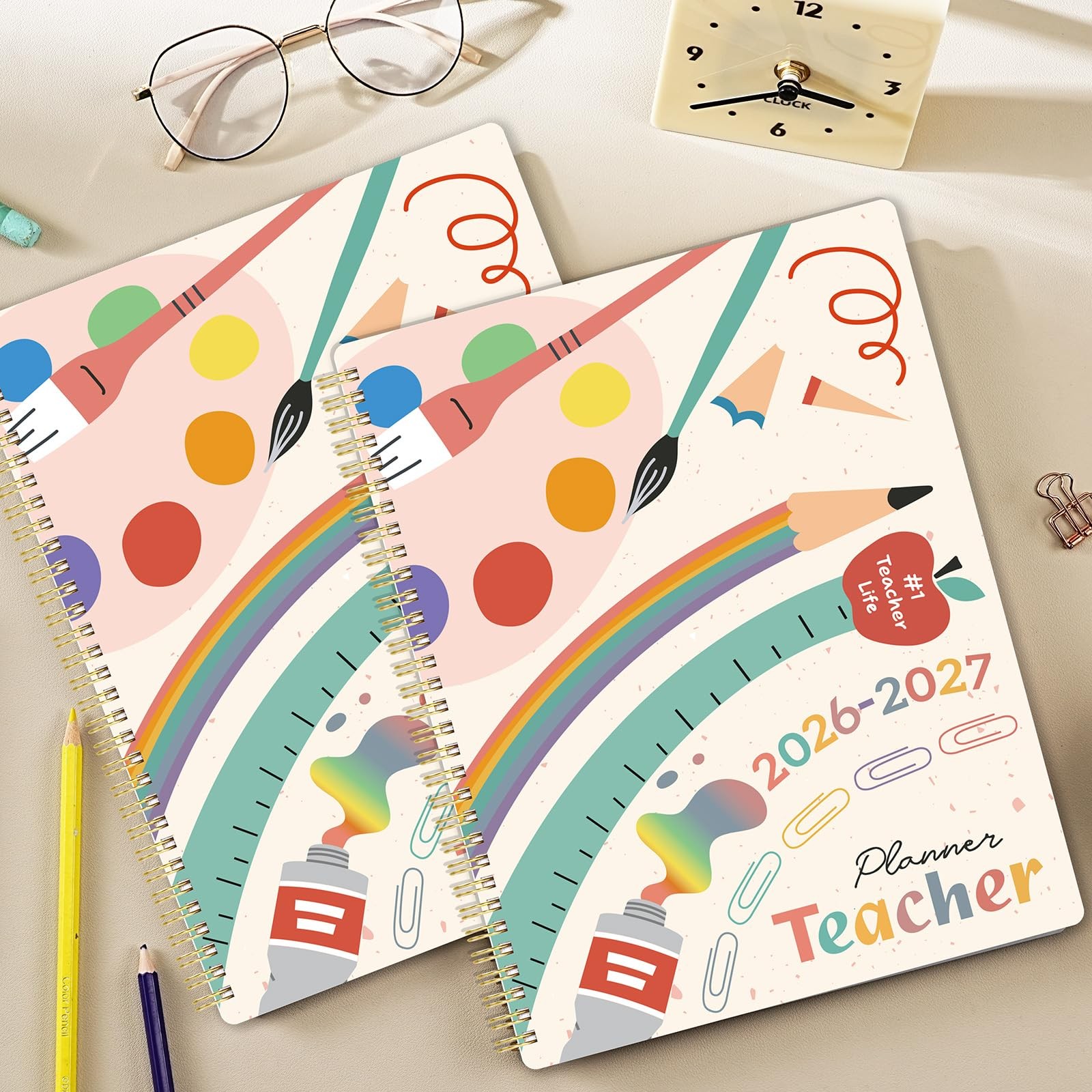 Teacher Planner 2026-2027 – Lesson Planners Letter, Yellow