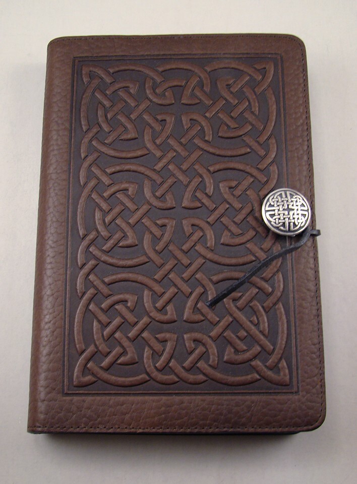 Oberon Leather Journal: 6×9 Bold Celtic Knot Cover w/ Blank Page Insert – NOS!