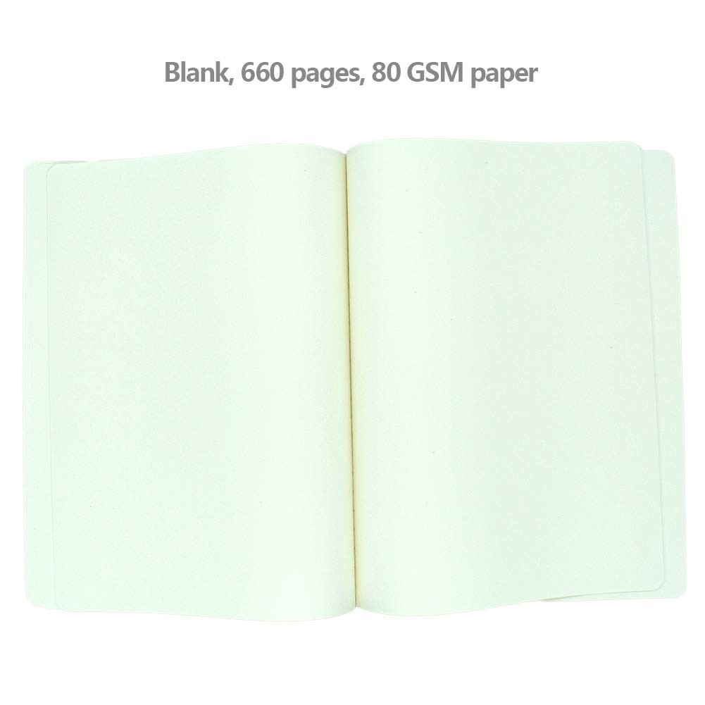 Notebook, Waterproof PU Leather Journal, Blank Pages Super Thick a6, blue