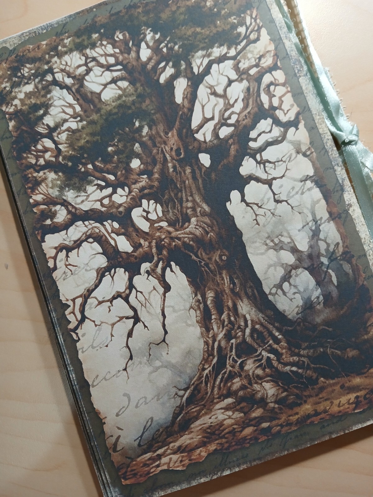 Junk Journal Booklet “WICCAN 2″ GRIMOIRE SPELLBOOK HANDMADE Lg 6″x9” 40pg