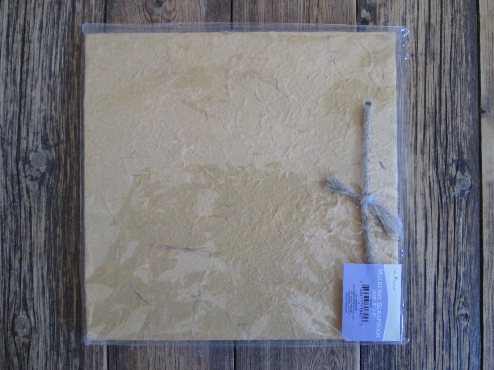 NEW Miss Elizabeth’s Mulberry Scrapbook 8×8 Recycled Paper Blank Journal Yellow