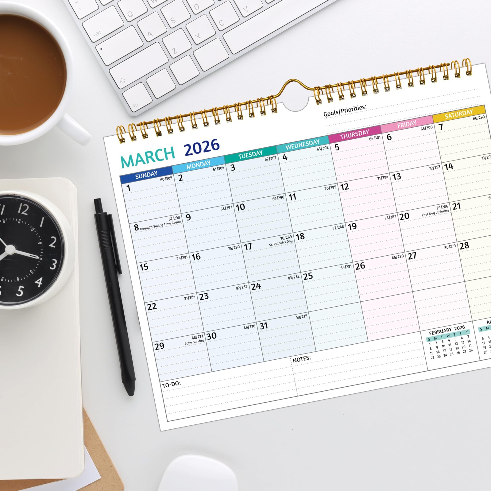 Wall Calendar 2026-2027 – 2 Year 2026-2027, 11 x 8.5 In, Jan 2026 -…
