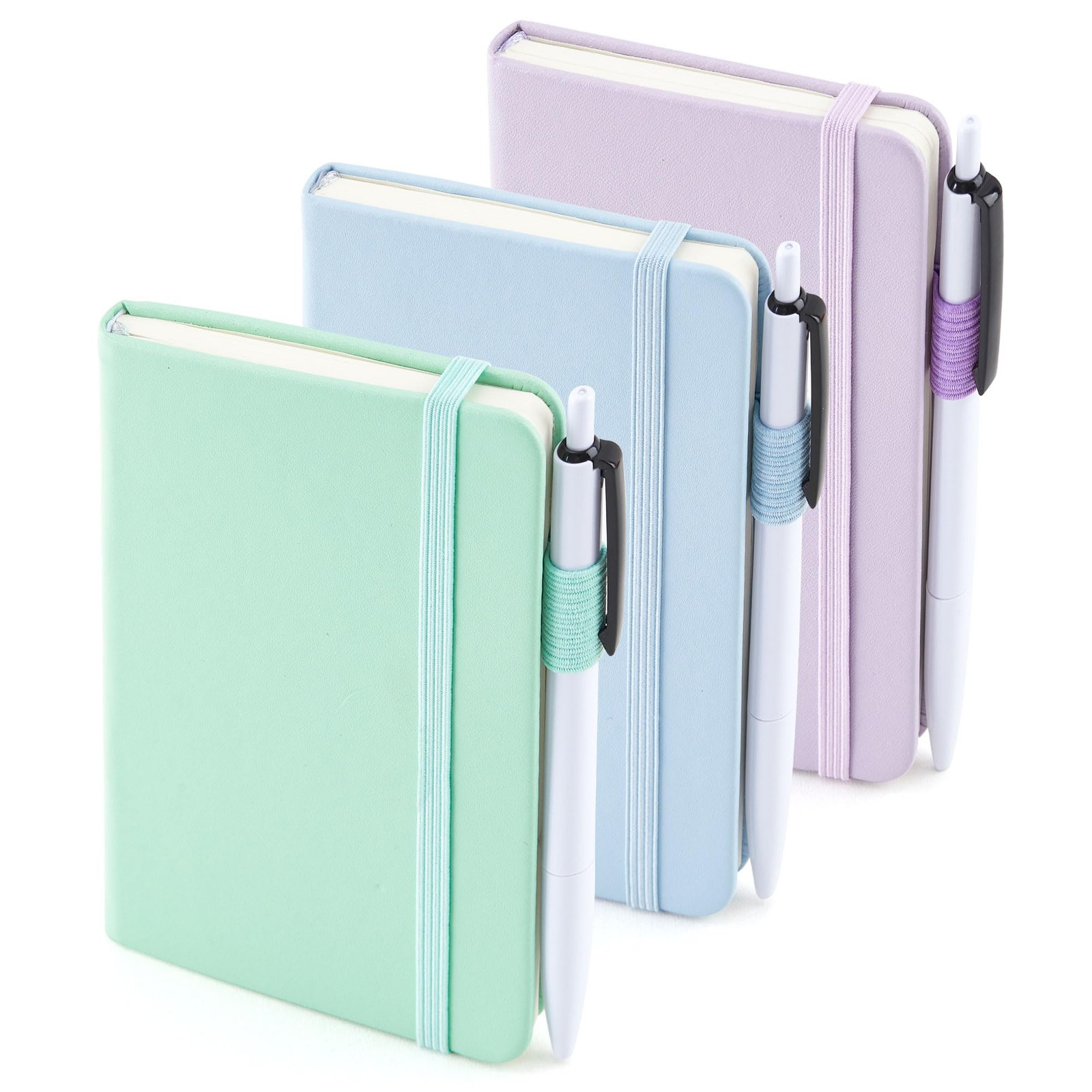 3 Pack Pocket Small Notebook Journals, Mini Cute Hardcover College Ruled Note…