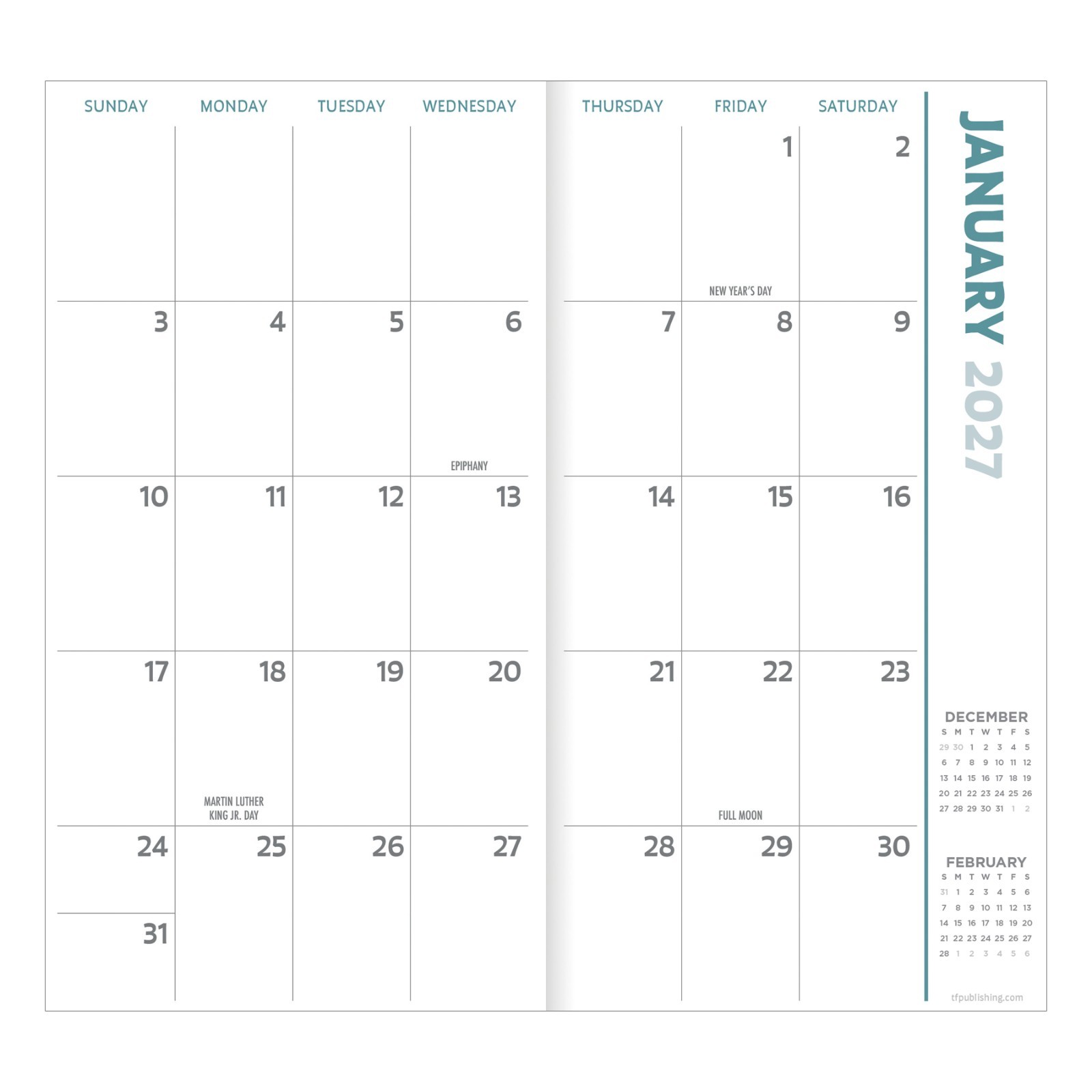 2027-2028 Dog Small Monthly Pocket Planner