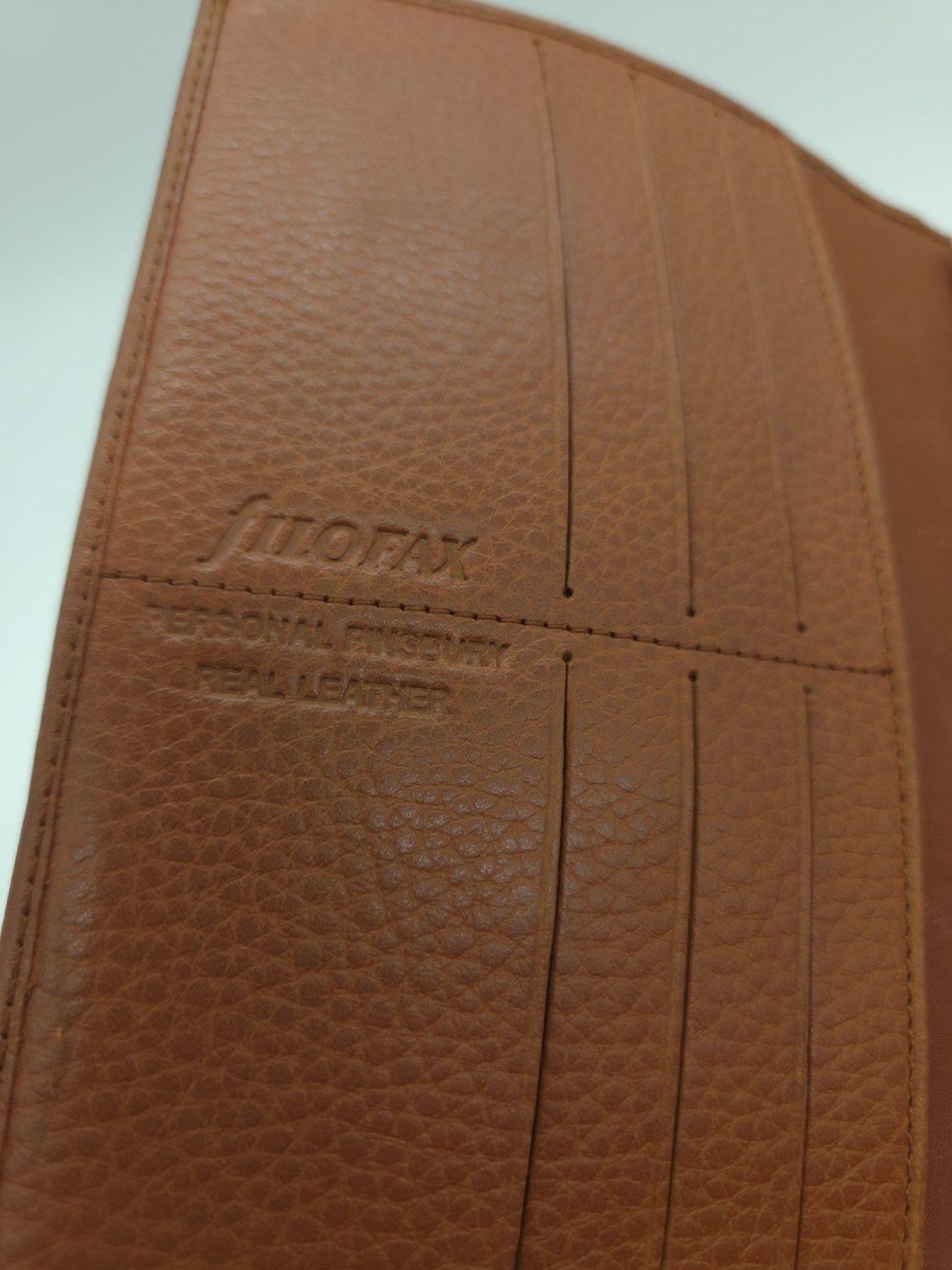 Filofax Personal Finsbury Brown Pebbled Leather Organizer Planner