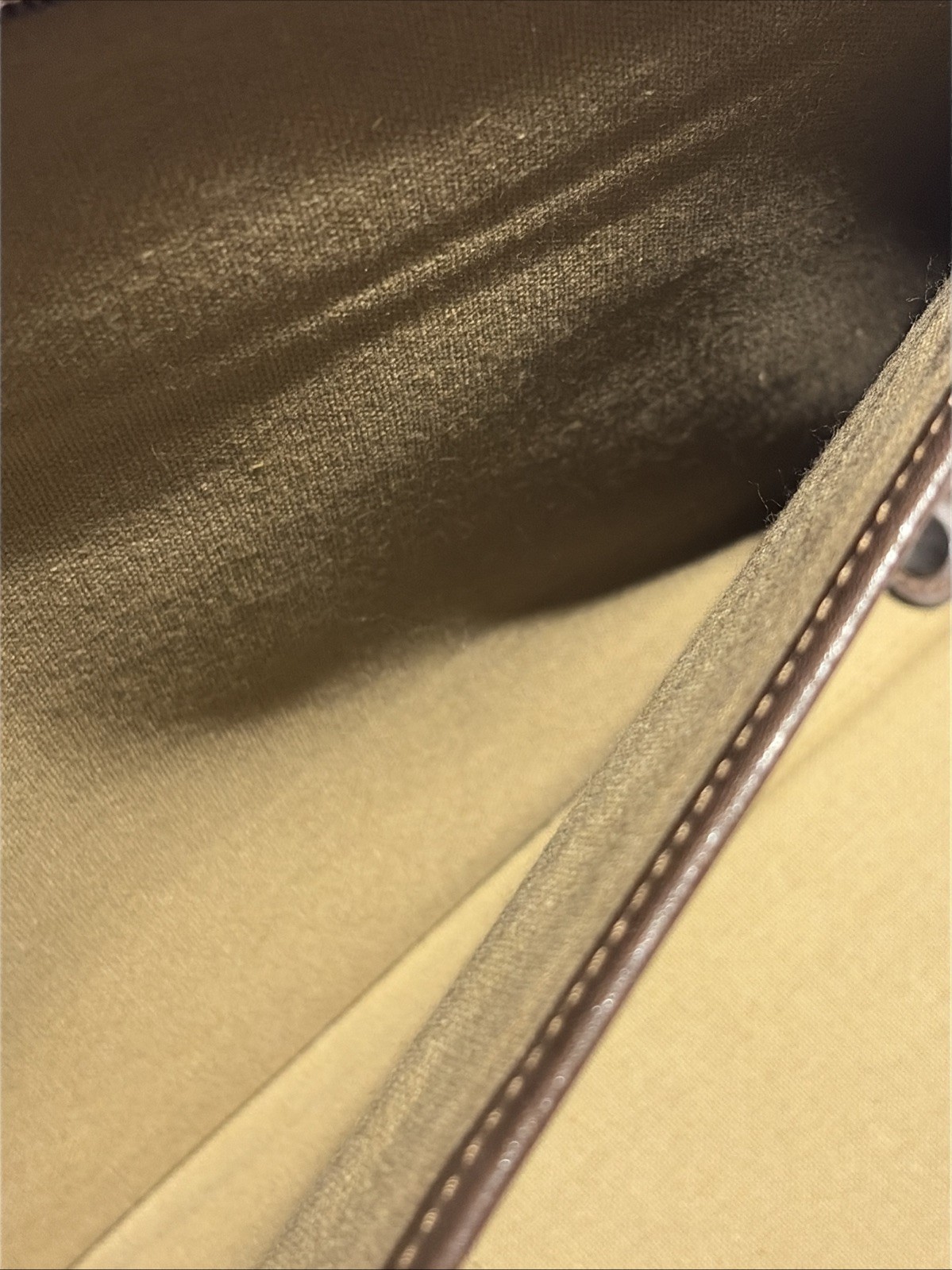 Vtg Liz Claiborne Portfolio Organizer Case Paisley Brown Leather Trim Zip -F430