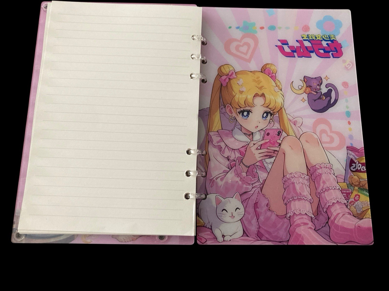 Sailor Moon Acrylic shaker notebook